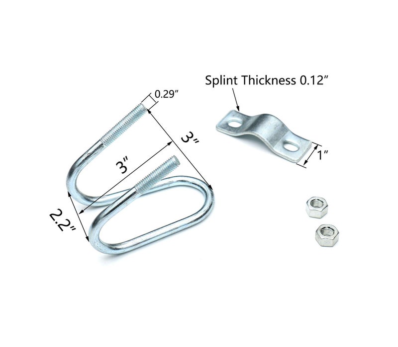 Anmeilexst 4 Pcs Galvanized Steel Pipe Clip, Cross Tube Buckle, Maximum Clampable Tube Diameter 1.3" Card 1.3" Steel Pipe - Image 3